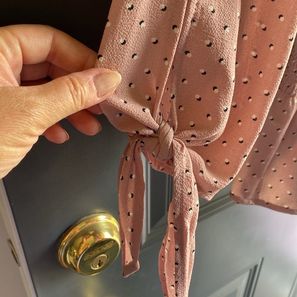 Pink Smocked Waist Blouse - Picture 4 of 4